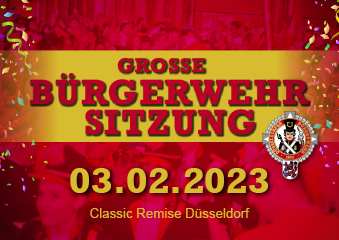 Große Bürgerwehr-Sitzung 2023 Poster