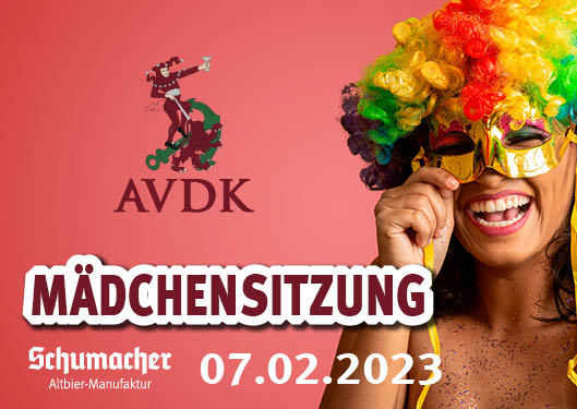 AVDK Mädchensitzung - Brauerei Schumacher 2023 neu Poster