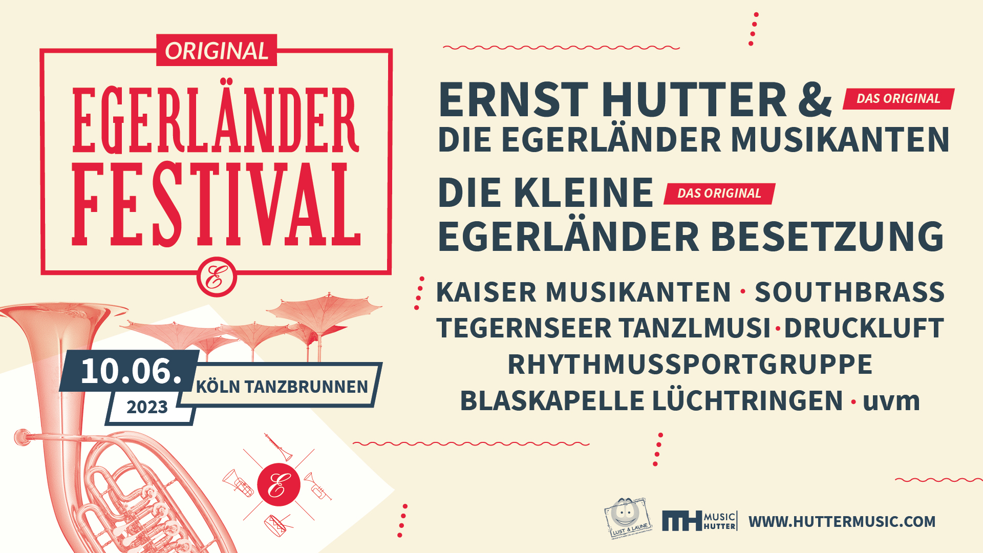 2. Original Egerländer Festival (Ein wahrer Festtag der Blasmusik!) - Köln, Kölsch & Blasmusik Poster