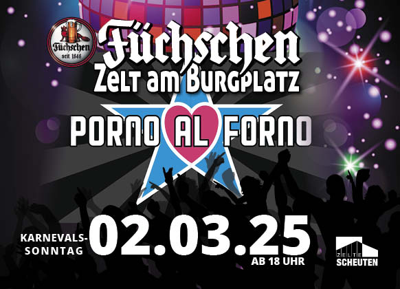 Kultband Porno al Forno 2025 im Zelt am Burgplatz Poster