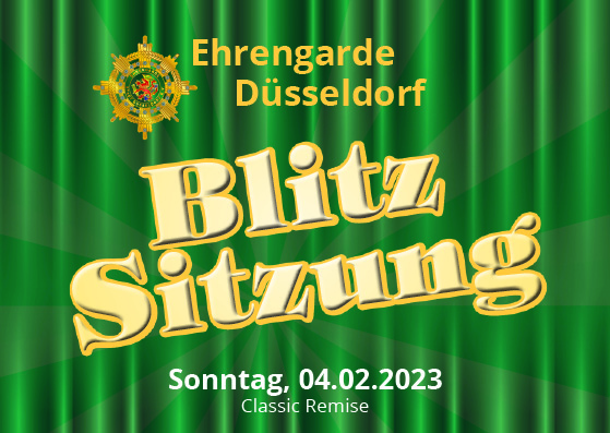 Blitzsitzung der Ehrengarde Düsseldorf 2023 Poster